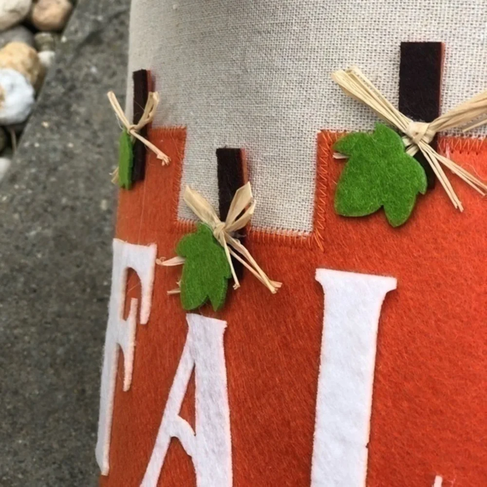 Canvas basket bin with Autumn/Fall design